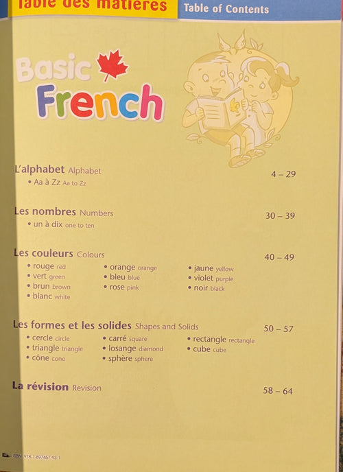 Basic French: A Fun Activity Book for Beginners