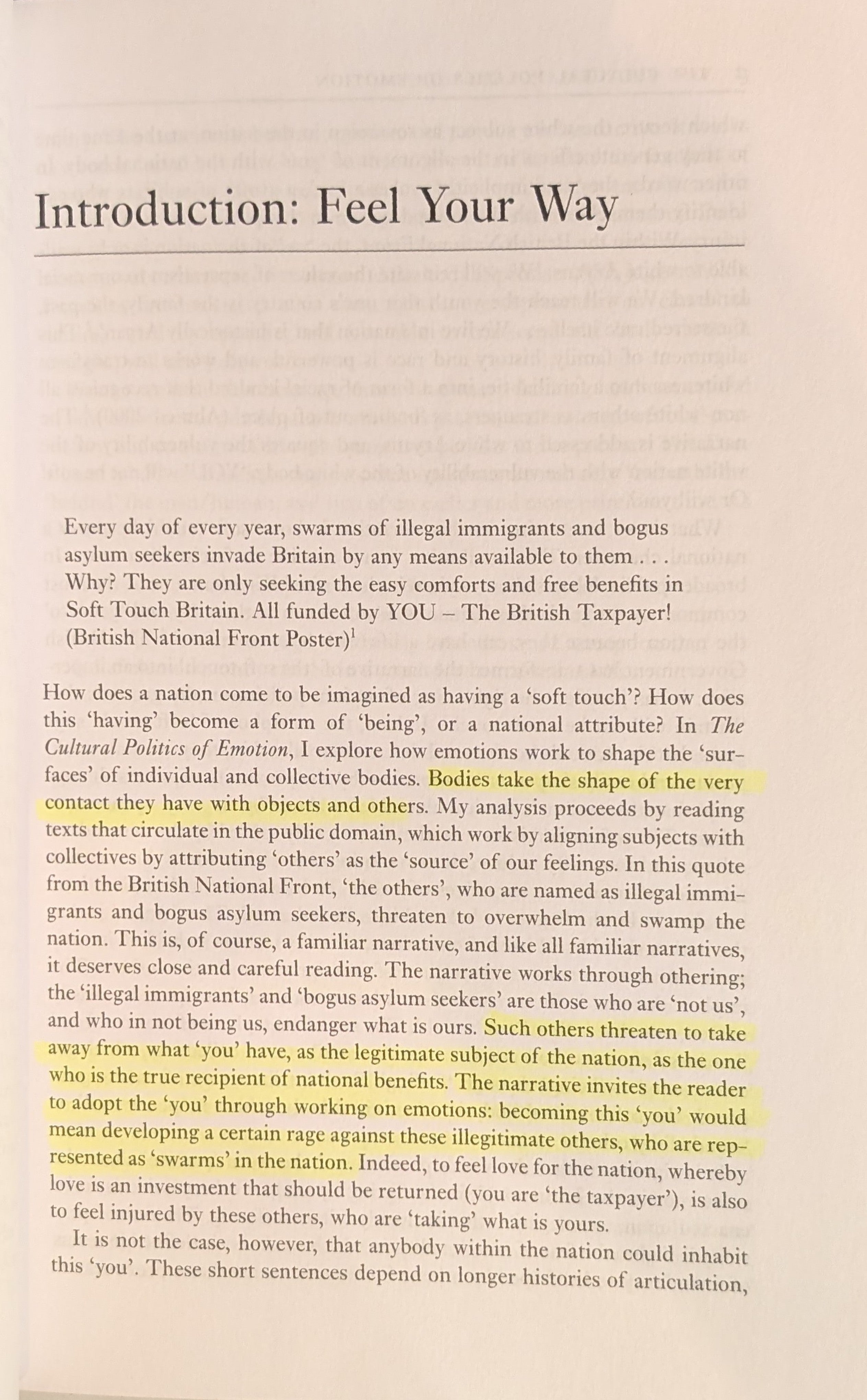 The Cultural Politics of Emotion